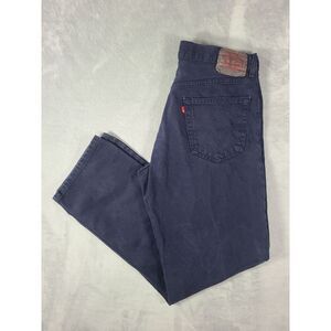 Levis 505 Jeans Mens 36x32 Blue Denim Regular Fit Classic Pants Vintage Y2K